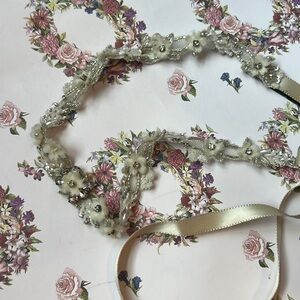 BHLDN Blossom veils beaded belt sash